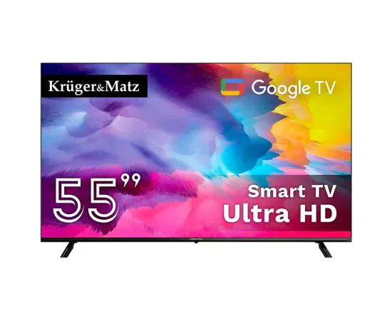 Televizor LED Smart KRUGER & MATZ KM0255UHD-SA, 4K Ultra HD, 141 cm, Negru - Imagine 1