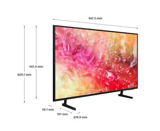 Televizor LED Smart SAMSUNG Crystal UE43DU7172UXXH (Gama 2024), 4K UHD, 108 cm, Negru - Imagine 3