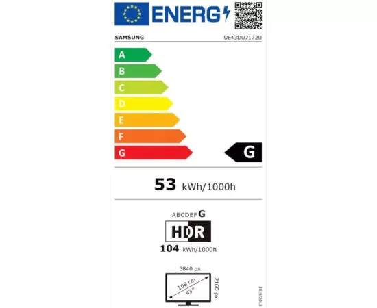 Televizor LED Smart SAMSUNG Crystal UE43DU7172UXXH (Gama 2024), 4K UHD, 108 cm, Negru - Imagine 5