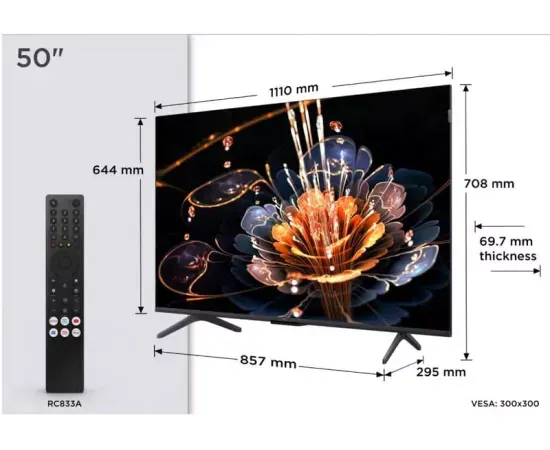 Televizor Mini LED SMART TCL 50C61KS, 4K Ultra HD, 127cm, Negru - Imagine 5
