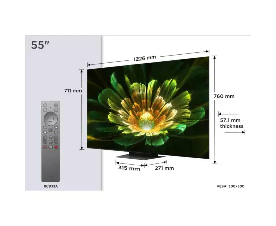 Televizor Mini LED TCL 55Q7C, 4K Ultra HD, 138 cm, Negru - Imagine 2