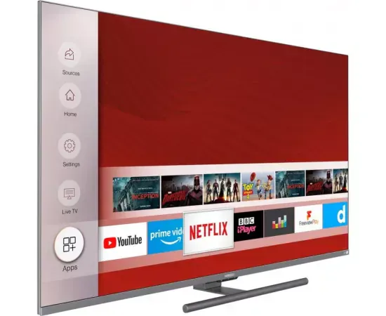 Televizor QLED Smart HORIZON 55HQ9730U/B, 4K Ultra HD, 139 cm, Gri/Negru - Imagine 3