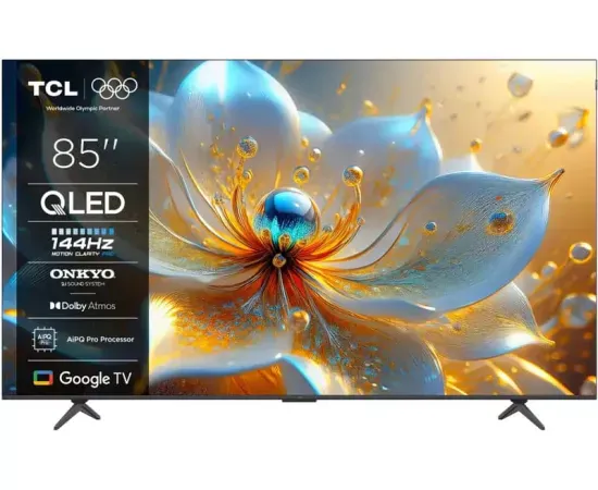 Televizor QLED SMART TCL 85T8C, 4K Ultra HD, 216cm, Negru - Imagine 1