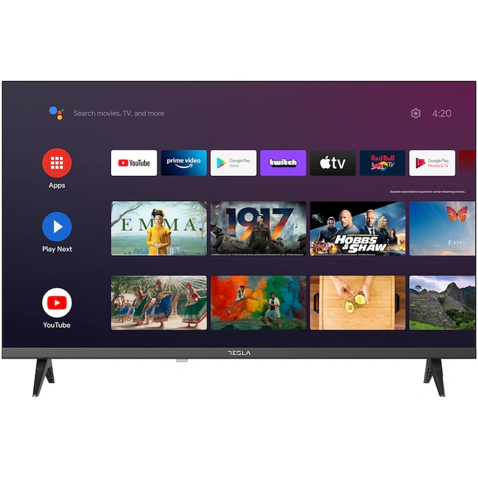 Televizor smart TESLA 32E635BHS, 32 inch, VA, HD, Android TV, 60Hz, Google Assistant, Negru - Imagine 1