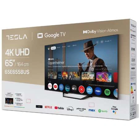 Televizor TESLA, Google TV DLED, 65E655BUS, 165 cm, UHD, Black - Imagine 5