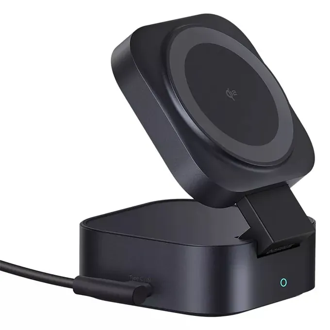 Incarcator wireless BASEUS PicoGo 2-in-1 Qi2, 67W, Cablu incorporat UBS-C, Black - Imagine 3