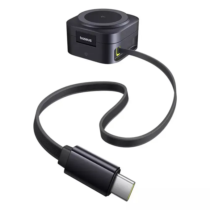 Incarcator wireless BASEUS PicoGo 2-in-1 Qi2, 67W, Cablu incorporat UBS-C, Black - Imagine 5