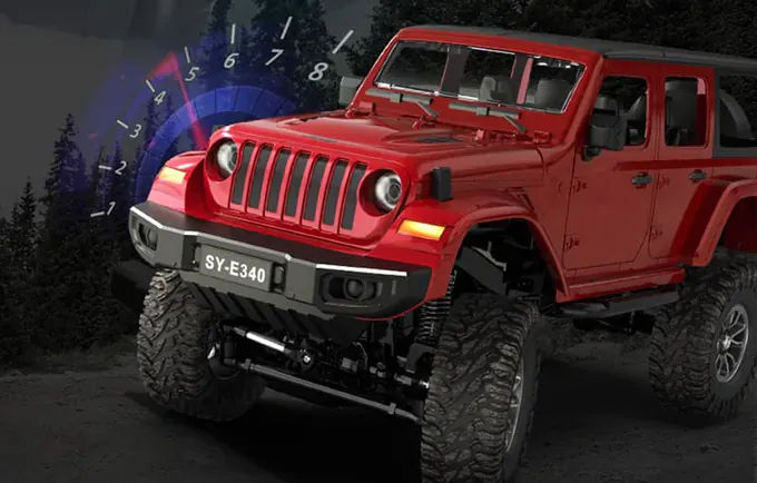 Masina RC DOUBLE EAGLE Jeep Crawler Pro RED_E340-003, 1:14, 800mAh, Raza de actiune >25 m, 6 km/h, Rosu - Imagine 6