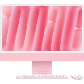 Apple All-In-One Apple iMac 4.5K Retina (2024) AIO MWV53RO/A, Apple M4 Deca Core, 24inch, RAM 16GB, SSD 512GB, Apple M4 10 core, macOS Sequoia, INT KB, Pink - IT-Fashion.ro
