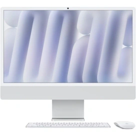 Apple All-In-One Apple iMac 4.5K Retina (2024) AIO Z1K1000Z5, Apple M4 Deca Core, 24 inch, RAM 24GB, SSD 1TB, macOS Sequoia, Silver - IT-Fashion.ro