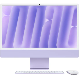 Apple All-In-One PC Apple iMac 24 inch 4.5K Retina Z1EU0014B, Apple M4, 32GB RAM, 512GB SSD, 10 core GPU, macOS Sequoia, INT keyboard, Purple - IT-Fashion.ro