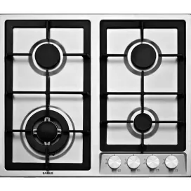 Samus Plita incorporabila SAMUS PSG-64SX1 cu 4 arzătoare pe gaz și finisaj inox - IT-Fashion.ro