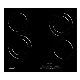 Samus Plita incorporabila vitroceramica SAMUS PSVE-64BG6, 4 zone, Touch Control, 5800W - IT-Fashion.ro