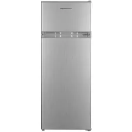 HEINNER Frigider cu doua usi HEINNER HF-H2206SE++, 206 l, Termostat ajustabil, Iluminare LED, Clasa E, 143 cm, Argintiu - IT-Fashion.ro