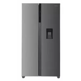 HEINNER Side by Side HEINNER HSBS-H439NFXWDE++, 433 l, No Frost, Clasa E, Display, Dozator de apa, Functie smart, Argintiu - IT-Fashion.ro