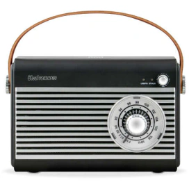 ELECTROMURES Radio Retro ElectroMures EM 1007 FM 87.5-108 MHz Bluetooth Baterie Reincarcabila 1500mAh Autonomie 6 Ore 5W Negru - IT-Fashion.ro