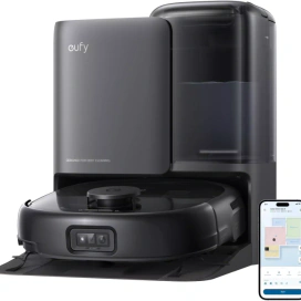 eufy Aspirator robot EUFY E25 Omni T2353G11, Sac de praf 3l/ Rezervor apa 2.5l, 20000 Pa, Negru - IT-Fashion.ro