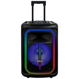 AKAI Boxa portabila activa Akai ABTS-15 Pro Volcano, 150 W, Bluetooth, USB, slot card microSD, Aux in, radio FM, negru - IT-Fashion.ro