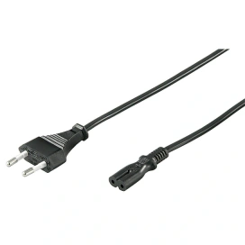 GOOBAY Cablu de alimentare GOOBAY CABLE-704-1.5-GBAY, Euro tata > 2 pini mama, 1.5m, Negru - IT-Fashion.ro