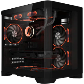 1ST PLAYER Carcasa 1stPlayer UV5 Black – Design Cube Tower ARGB pentru sisteme M-ATX și ITX - IT-Fashion.ro