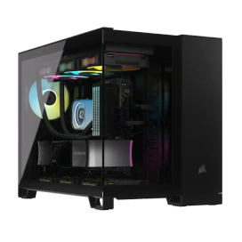 CORSAIR Carcasă CORSAIR iCUE Link 2500X RGB, Micro-ATX, Dual Chamber, Black - IT-Fashion.ro