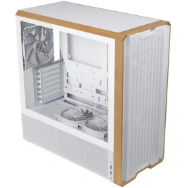 Lian LI Carcasă Lian Li LANCOOL 217W, Mid-Tower, E-ATX/ATX/Micro-ATX/Mini-ITX, Tempered Glass, Mesh Airflow, White - IT-Fashion.ro