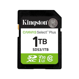 KINGSTON Card Memorie SDXC Kingston Canvas Select Plus SDS3 SDS3/1TB 1TB, Class 10, UHS-I U3, V30, A1 - IT-Fashion.ro