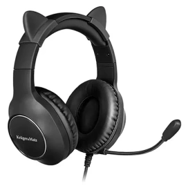 KRUGER & MATZ Căști gaming cu microfon pentru copii KRUGER & MATZ KM0659, Black - IT-Fashion.ro