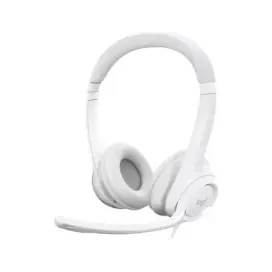 Logitech Casti cu fir LOGITECH H390 981-001286, USB, Off-White - IT-Fashion.ro