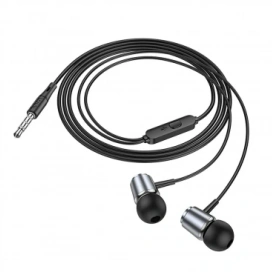 HOCO Casti cu fir HOCO M108, Jack 3.5 mm, Gray/Black - IT-Fashion.ro