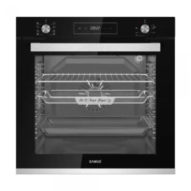 Samus Cuptor incorporabil SAMUS SCE828GCF3D, 80 L, 2500 W, 8 funcții, curățare catalitică, negru - IT-Fashion.ro
