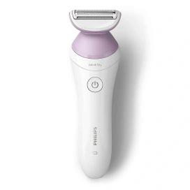 PHILIPS Epilator fara fir PHILIPS Seria 6000 BRL136/00, 7.5 W, 1 viteza, Umed si uscat, Alb/Roz - IT-Fashion.ro