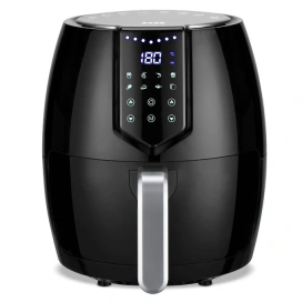 ZASS Friteuza cu aer cald / airfryer, Zass ZAF 01, 1500 W, 4 litri, 8 programe, temporizator 60 minute, protectie supraincalzire, negru - IT-Fashion.ro