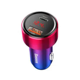 Baseus Incarcator auto BASEUS Magic Display, 1 x USB-A, 1 x USB-C, 45W - IT-Fashion.ro