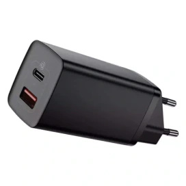 Baseus Incarcator retea BASEUS GaN2 Lite CCGAN2L-B01, 65W, USB, USB Type-C, QuickCharge, negru - IT-Fashion.ro