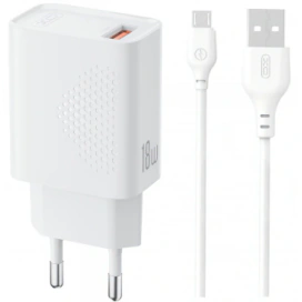 XO Incarcator retea XO Design L159, 18W, 1 x USB-A, Cablu micro USB, Alb - IT-Fashion.ro