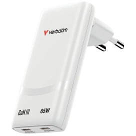 VERBATIM Încărcător VERBATIM Fold N Go GaN 65W, White - IT-Fashion.ro