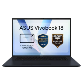 ASUS Laptop ASUS VivoBook 18 M1807HA-S8025, 18.4" WUXGA, AMD® Ryzen™ 7 260, 16GB RAM, SSD 1TB, AMD Radeon 780M, Fara sistem de operare, Quiet Blue - IT-Fashion.ro
