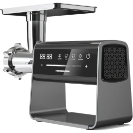 HEINNER Masina de tocat HEINNER ExquisiteForce HMG-DIS2500, 2.5 kg, 600-2500 W, 2 site de taiere, Control touch, Negru/Inox - IT-Fashion.ro