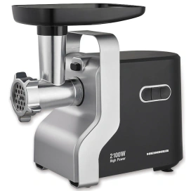HEINNER Masina de tocat HEINNER MG-2100BKSL, 1.8 kg, 2100 W, 2 viteze, 3 site de taiere, Argintiu/Negru - IT-Fashion.ro