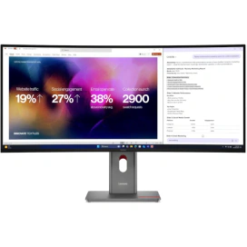 Lenovo Monitor Curbat LED LENOVO ThinkVision P40WD-40 64B4XAT1EU, 39.7" WUHD, 120 Hz, 4 ms, Eclipse Black - IT-Fashion.ro