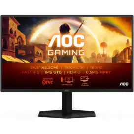 Monitor Gaming LED AOC 25G42E, Full HD, 24.5", 0.5 ms, 180 Hz, Black