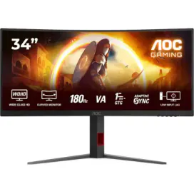 AOC Monitor Gaming LED Curbat AOC Agon CU34G4, UWQHD, 34", 0.5 ms, 180 Hz, Black - IT-Fashion.ro