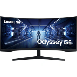 SAMSUNG Monitor Gaming LED Curbat SAMSUNG Odyssey G5 LC34G55TWWPXEN, 34" UWQHD VA, 165 Hz, 1 ms, Black - IT-Fashion.ro