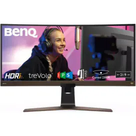 BenQ Monitor LED curbat BENQ EW3880R, 37.5", UWQHD+, IPS, HDR, USB-C, 60Hz, 4 ms, Black - IT-Fashion.ro