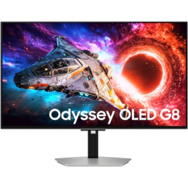 SAMSUNG Monitor LED Gaming SAMSUNG Odyssey G8 G80SH LS32HG800SUXEN, 32" UHD QD-OLED, 240 Hz, 0.03 ms, Silver/Black - IT-Fashion.ro