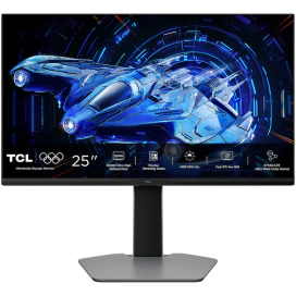 TCL Monitor LED TCL Gaming 25G64, 24.5 inch, FHD, IPS, 1 ms, 300 Hz, HDR, FreeSync Premium & G-Sync, Gray - IT-Fashion.ro
