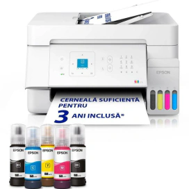 EPSON Multifunctional EPSON EcoTank L5396 C11CL59404, InkJet CISS, Color, Format A4, Wi-Fi, Fax, Alb - IT-Fashion.ro