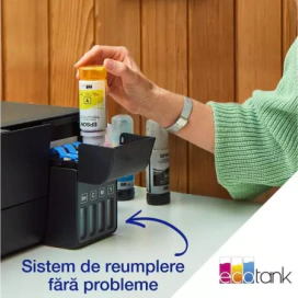 EPSON Multifunctional inkjet Color CISS EPSON EcoTank L6290, A4, Wireless, ADF, Fax, Negru - IT-Fashion.ro