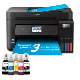 EPSON Multifunctional inkjet Color CISS Epson EcoTank L6290C11CJ60404, A4, Wireless, ADF, Fax, Negru - IT-Fashion.ro